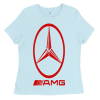 Baby Blue amg Ladies Tee - SnappyArt