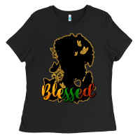 Black Blessed black history Ladies Tee - HowdyJamesFarm