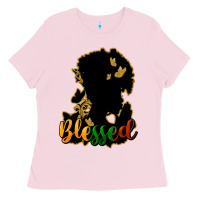 Bubblegum Pink Blessed black history Ladies Tee - HowdyJamesFarm