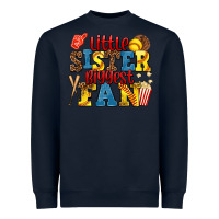 Navy little sister biggest fan softball Heavyweight Sweatshirt - AdoDesignShop
