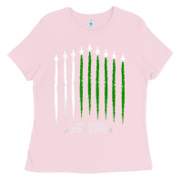 Bubblegum Pink pakistan air force shirt   pakistani flag men women kids t shirt Ladies Tee - SnappyArt