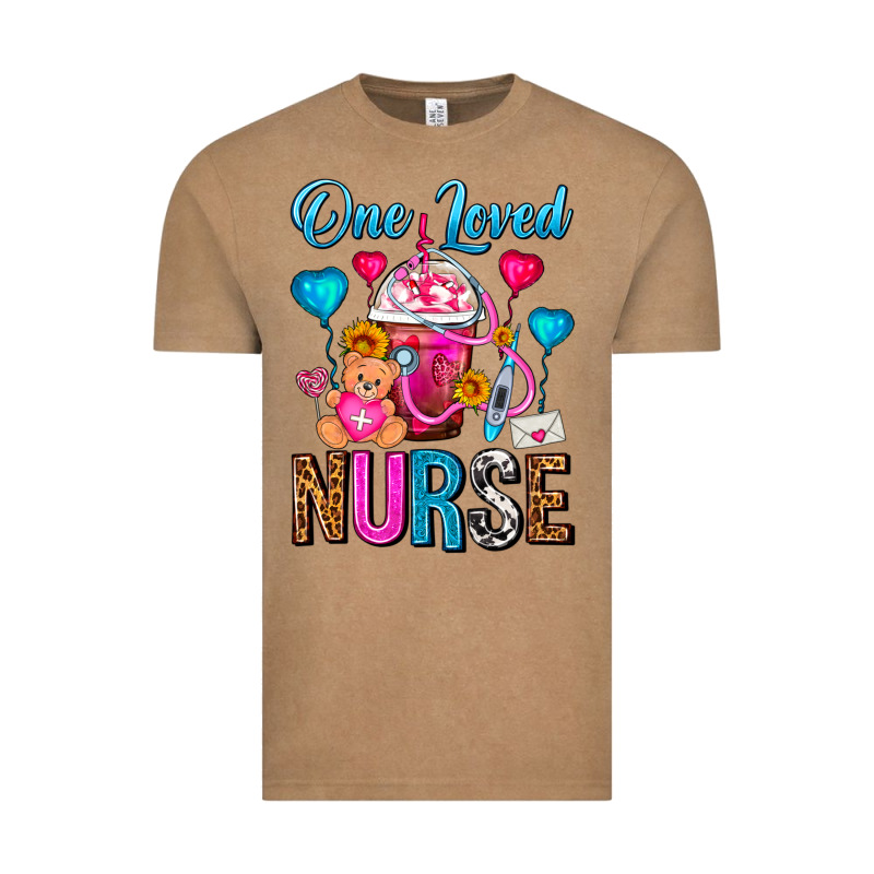 One Loved Nurse Valentines Day Frappe Coffee Vintage Tee by FaDigitalArtStudio | Teevron