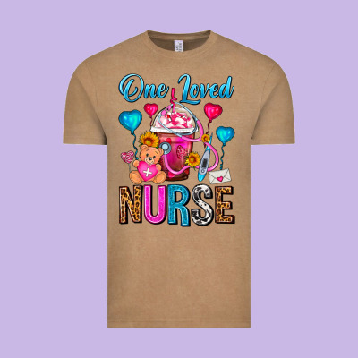 One Loved Nurse Valentines Day Frappe Coffee Vintage Tee Designed By Fadigitalartstudio