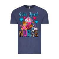 Vintage Denim One Loved Nurse Valentines Day Frappe Coffee Vintage Tee - FaDigitalArtStudio