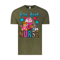 Vintage Olive One Loved Nurse Valentines Day Frappe Coffee Vintage Tee - FaDigitalArtStudio