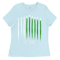 Baby Blue pakistan air force shirt   pakistani flag men women kids t shirt Ladies Tee - SnappyArt
