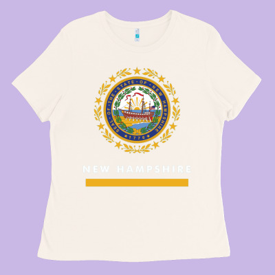 New Hampshire State Flag New Ladies Tee Designed By Snappyart