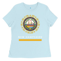 Baby Blue new hampshire state flag new Ladies Tee - SnappyArt