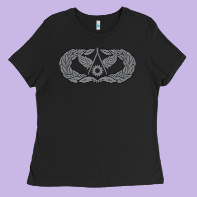 Air Force Civil Engineer Badge Ladies Tee Designed By Snappyart