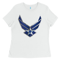 White US Air Force USAF Ladies Tee - SnappyArt
