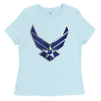 Baby Blue US Air Force USAF Ladies Tee - SnappyArt