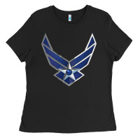 Black US Air Force USAF Ladies Tee - SnappyArt