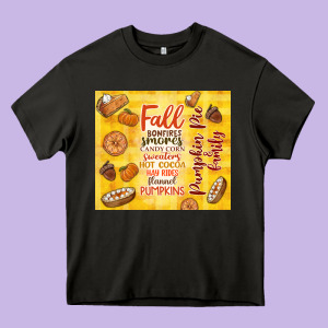 Pumpkin Pie And Family Heavy Core Tee Designed By Tumblerdesignbyshophia