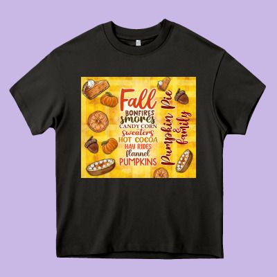 Pumpkin Pie And Family Heavy Core Tee Designed By Tumblerdesignbyshophia
