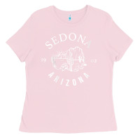Bubblegum Pink womens sedona arizona t shirt sedona az vintage arizona vacation v nec Ladies Tee - SnappyArt