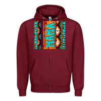 Burgundy aztec leopard glitter Zipper Hoodie - AdoDesignShop