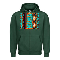 Sports Green aztec leopard glitter Zipper Hoodie - AdoDesignShop