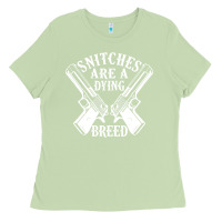 Matcha Snitches Are A Dying Breed Motorcycle Biker Gun Ladies Tee - SnappyArt