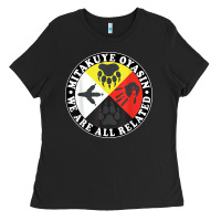 Native American Medicine Wheel, Mitakuye Oyasin T Shirt Ladies Tee | Teevron