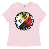 Bubblegum Pink native american medicine wheel, mitakuye oyasin t shirt Ladies Tee - SnappyArt
