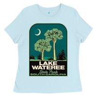 Baby Blue Trending Lake Wateree State Park Sc Vintage Travel Ladies Tee - SnappyArt