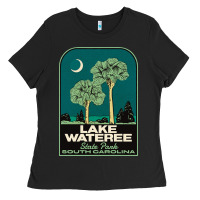 Black Trending Lake Wateree State Park Sc Vintage Travel Ladies Tee - SnappyArt