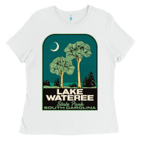 White Trending Lake Wateree State Park Sc Vintage Travel Ladies Tee - SnappyArt