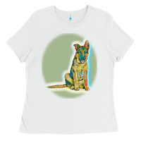 White German Shepherd isolated on whot. Ladies Tee - SnappyArt