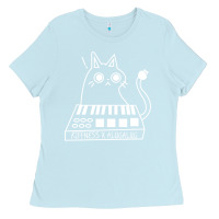 Baby Blue The KIFFNESS X ALUGALUG white cat Classic Ladies Tee - SnappyArt