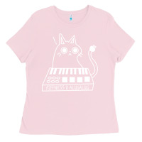Bubblegum Pink The KIFFNESS X ALUGALUG white cat Classic Ladies Tee - SnappyArt