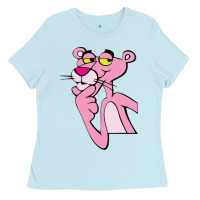 Baby Blue pink panther Ladies Tee - SnappyArt