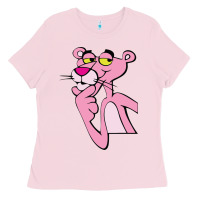 Bubblegum Pink pink panther Ladies Tee - SnappyArt