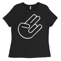 Black shocker hand Ladies Tee - SnappyArt