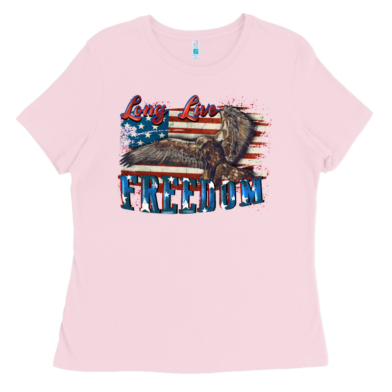 Long Live Freedom 4th Of July Ladies Tee by CowGirlArtShop | Teevron