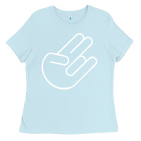 Baby Blue shocker hand Ladies Tee - SnappyArt