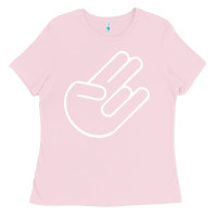 Bubblegum Pink shocker hand Ladies Tee - SnappyArt
