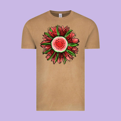 Watermelon Sunflower Vintage Tee Designed By Jasminsmagicworld