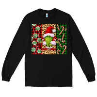 Black green christmas gnome Long Sleeve Tee - FaDigitalArtStudio