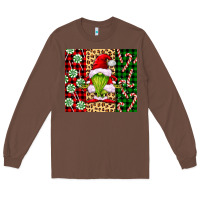 Chestnut green christmas gnome Long Sleeve Tee - FaDigitalArtStudio