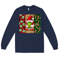 Navy green christmas gnome Long Sleeve Tee - FaDigitalArtStudio
