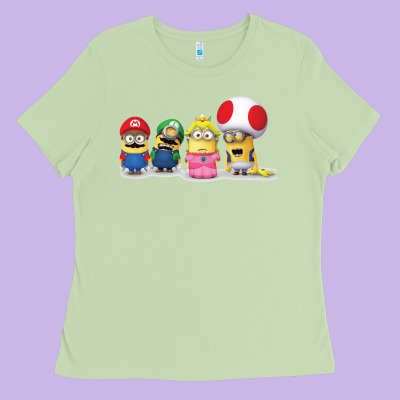 Super Minion Bros Ladies Tee Designed By Floraart