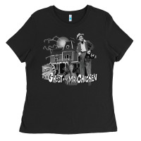 Black the ghost and mr chicken green Ladies Tee - FloraArt