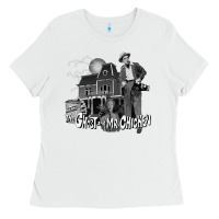 White the ghost and mr chicken green Ladies Tee - FloraArt