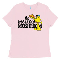 Bubblegum Pink mellow mushroom restaurant Ladies Tee - FloraArt