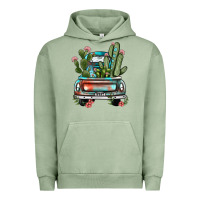 Pigment Oil Green farm truck, Urban Hoodie - JahusDesignShop