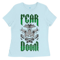 Baby Blue Fear Doom Ladies Tee - FloraArt