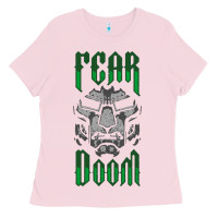 Bubblegum Pink Fear Doom Ladies Tee - FloraArt