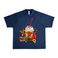 Navy teacher frappe coffee Urban Heavy Tee - FaDigitalArtStudio