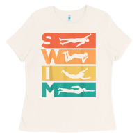 Bone retro vintage swimming gift for swimmers t shirt Ladies Tee - FloraArt
