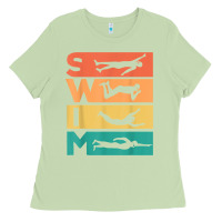 Matcha retro vintage swimming gift for swimmers t shirt Ladies Tee - FloraArt